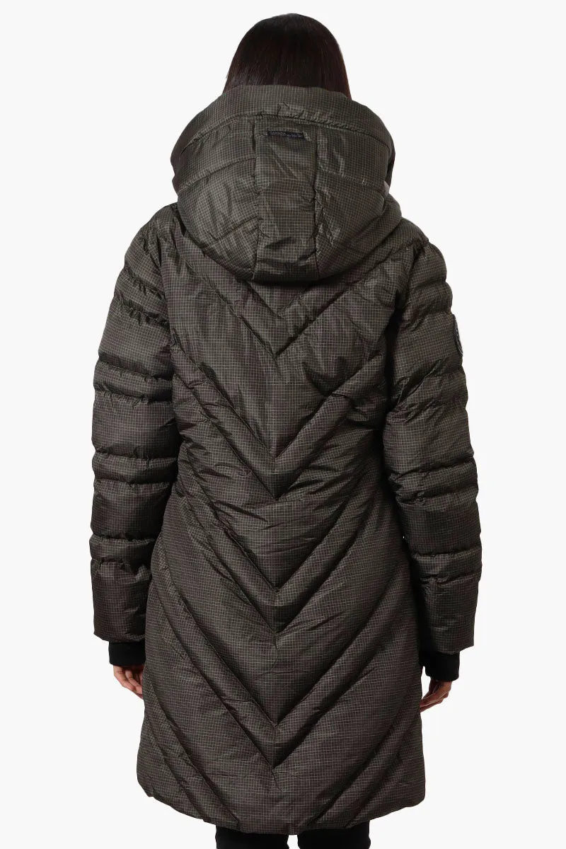 Canada Weather Gear Chevron Quilted Long Parka Jacket - Olive sold by Fairweather product image thumbnail 3