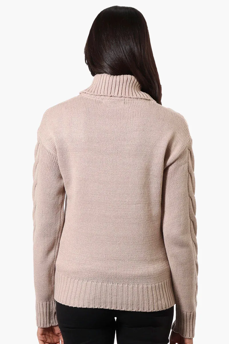 Beechers Brook Knit Turtleneck Pullover Sweater - Camel sold by Fairweather product image thumbnail 3