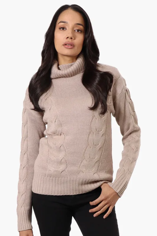 Beechers Brook Knit Turtleneck Pullover Sweater - Camel sold by Fairweather