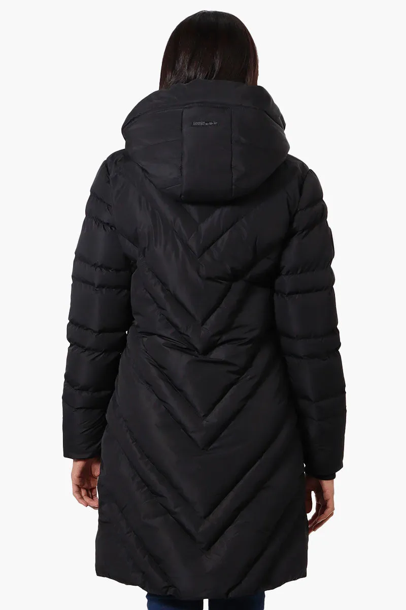 Canada Weather Gear Chevron Quilted Long Parka Jacket - Black sold by Fairweather product image thumbnail 3
