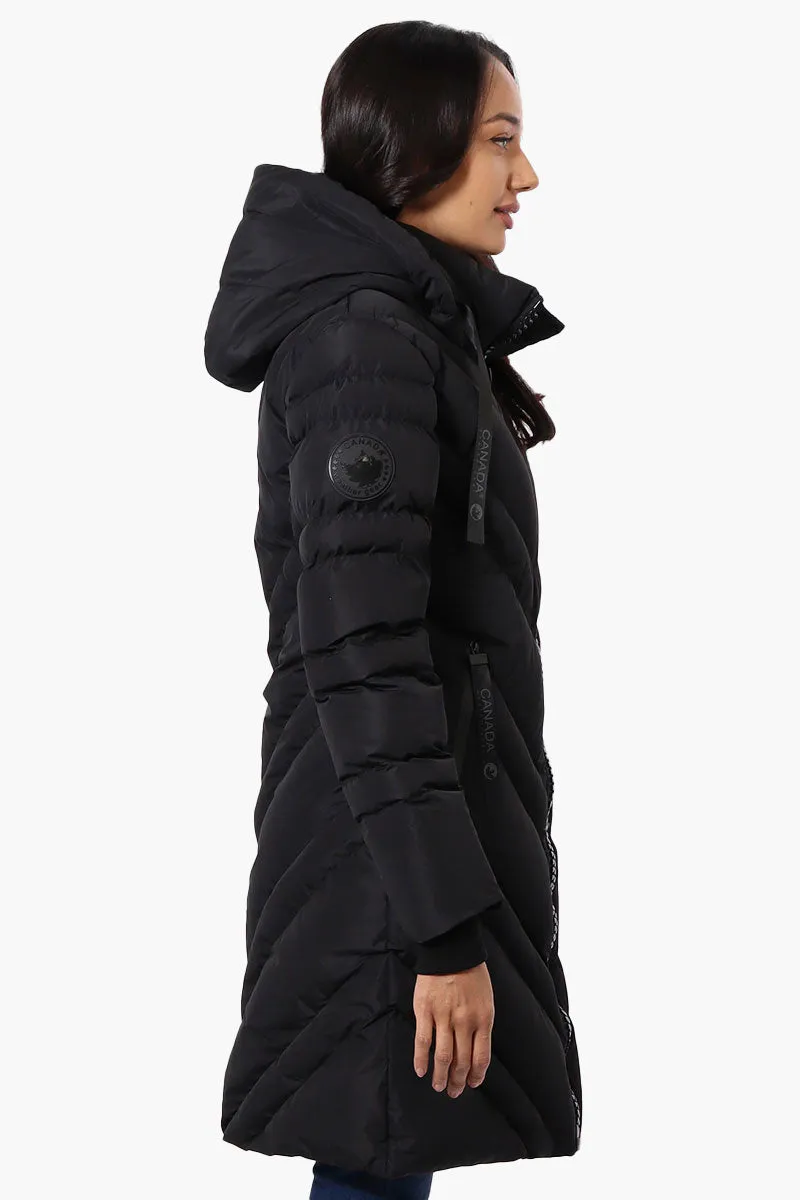 Canada Weather Gear Chevron Quilted Long Parka Jacket - Black sold by Fairweather product image thumbnail 2