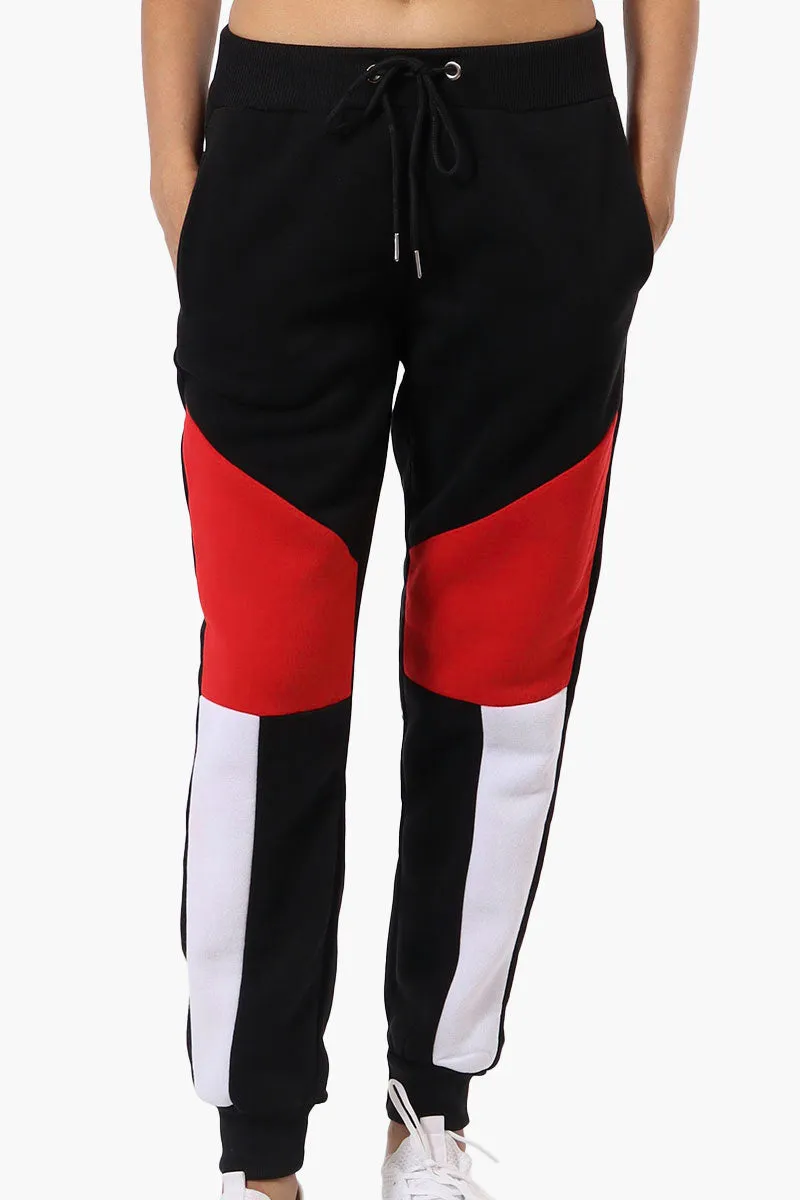 New Look Colour Block Fleece Joggers - Black sold by Fairweather