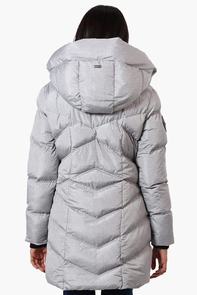 Canada Weather Gear Chevron Quilted Puffer Parka Jacket - Grey sold by Fairweather product image thumbnail 3