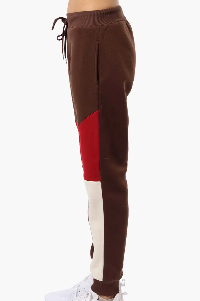New Look Colour Block Fleece Joggers - Brown sold by Fairweather product image thumbnail 2