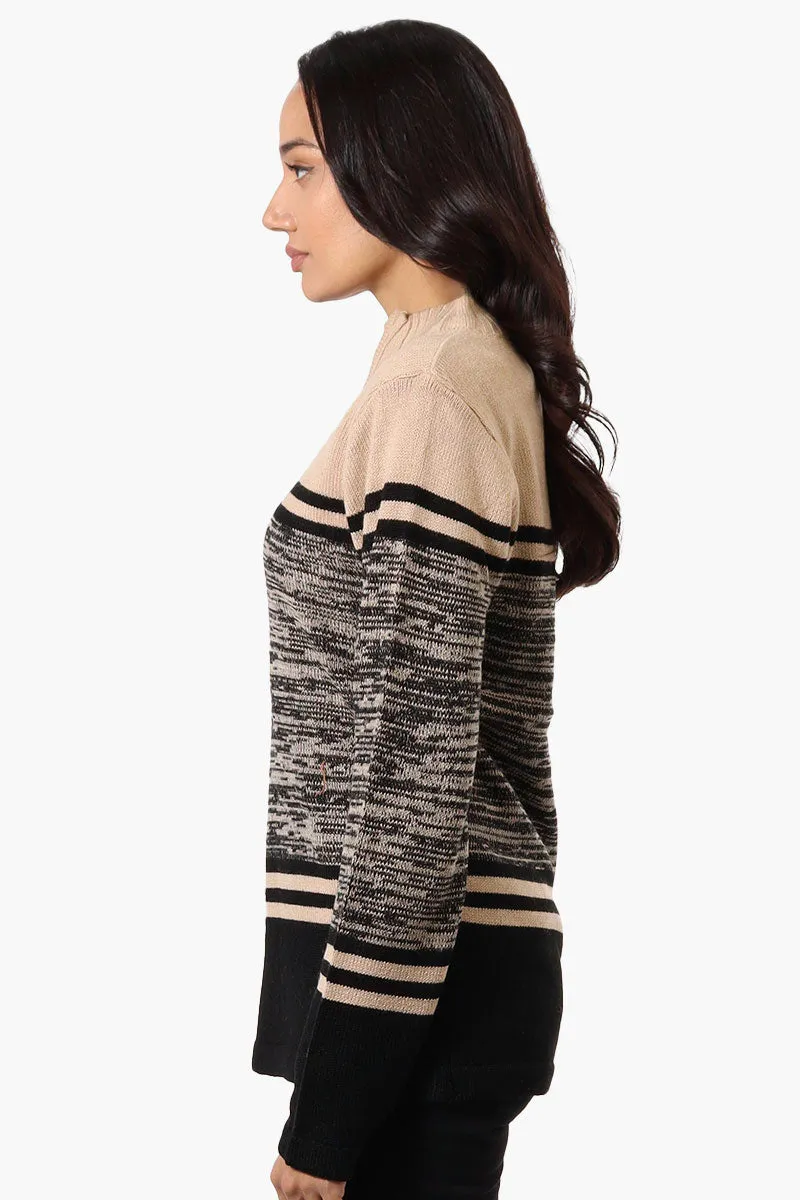 Canada Weather Gear Patterned 1/4 Zip Pullover Sweater - Camel sold by Fairweather product image thumbnail 2