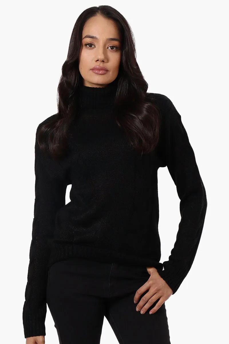 Beechers Brook Knit Turtleneck Pullover Sweater - Black sold by Fairweather
