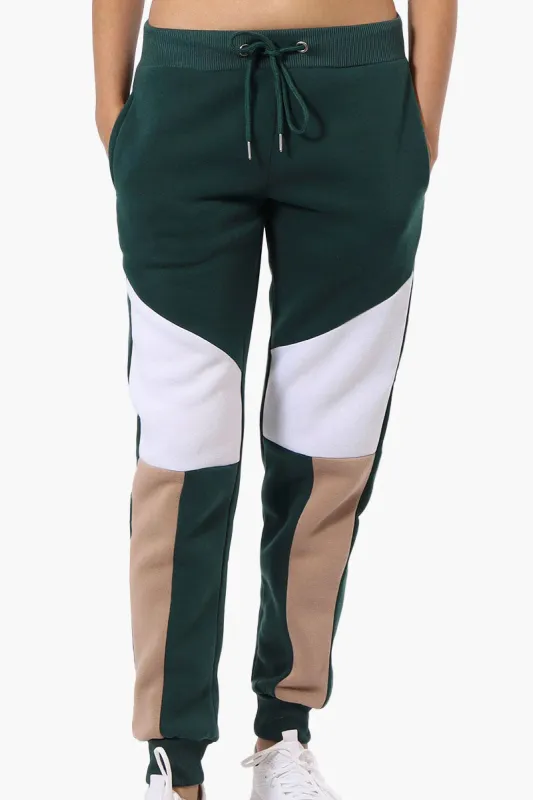 New Look Colour Block Fleece Joggers - Olive sold by Fairweather