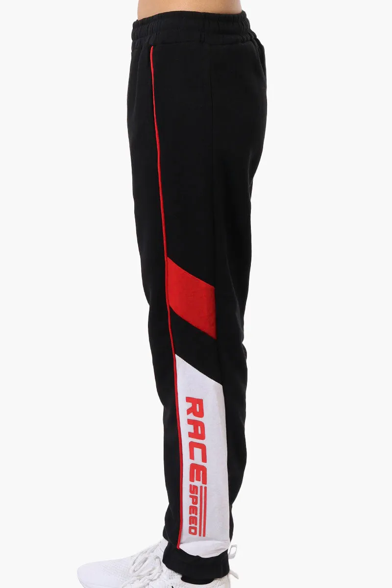 New Look Race Side Print Fleece Joggers - Black sold by Fairweather product image thumbnail 2
