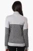 International INC Company Striped Turtleneck Pullover Sweater - Grey sold by Fairweather