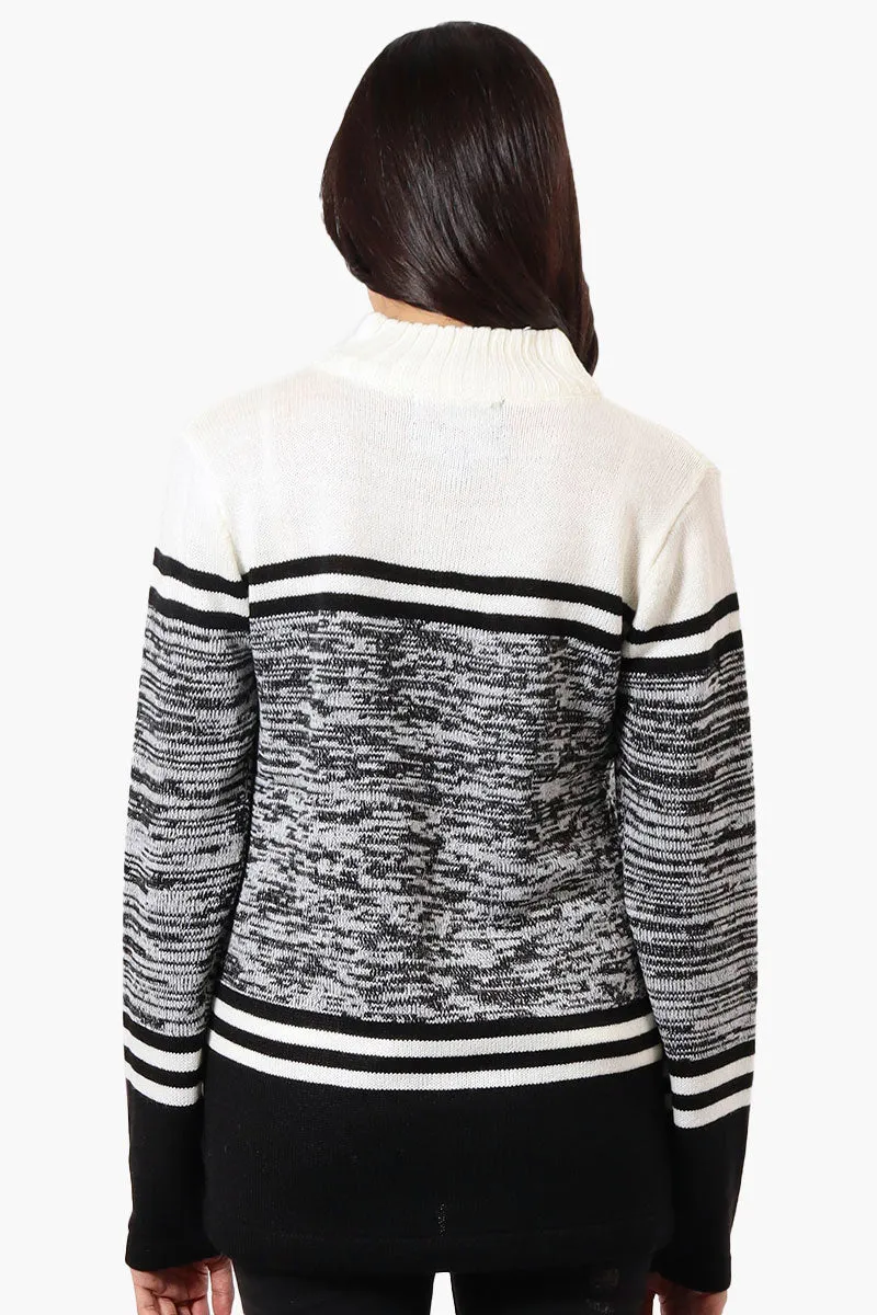 Canada Weather Gear Patterned 1/4 Zip Pullover Sweater - White sold by Fairweather product image thumbnail 3