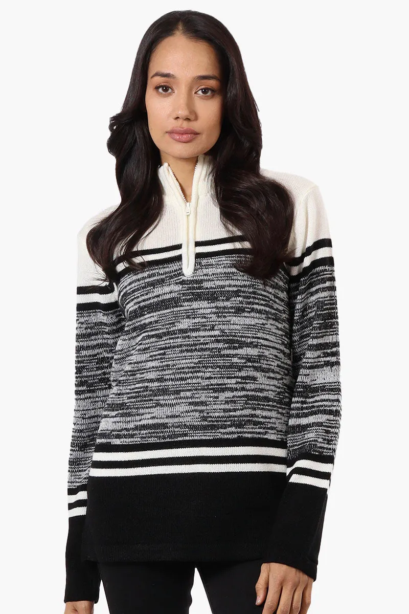 Canada Weather Gear Patterned 1/4 Zip Pullover Sweater - White sold by Fairweather