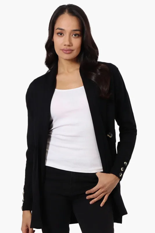 Beechers Brook Ribbed Open Cardigan - Black sold by Fairweather