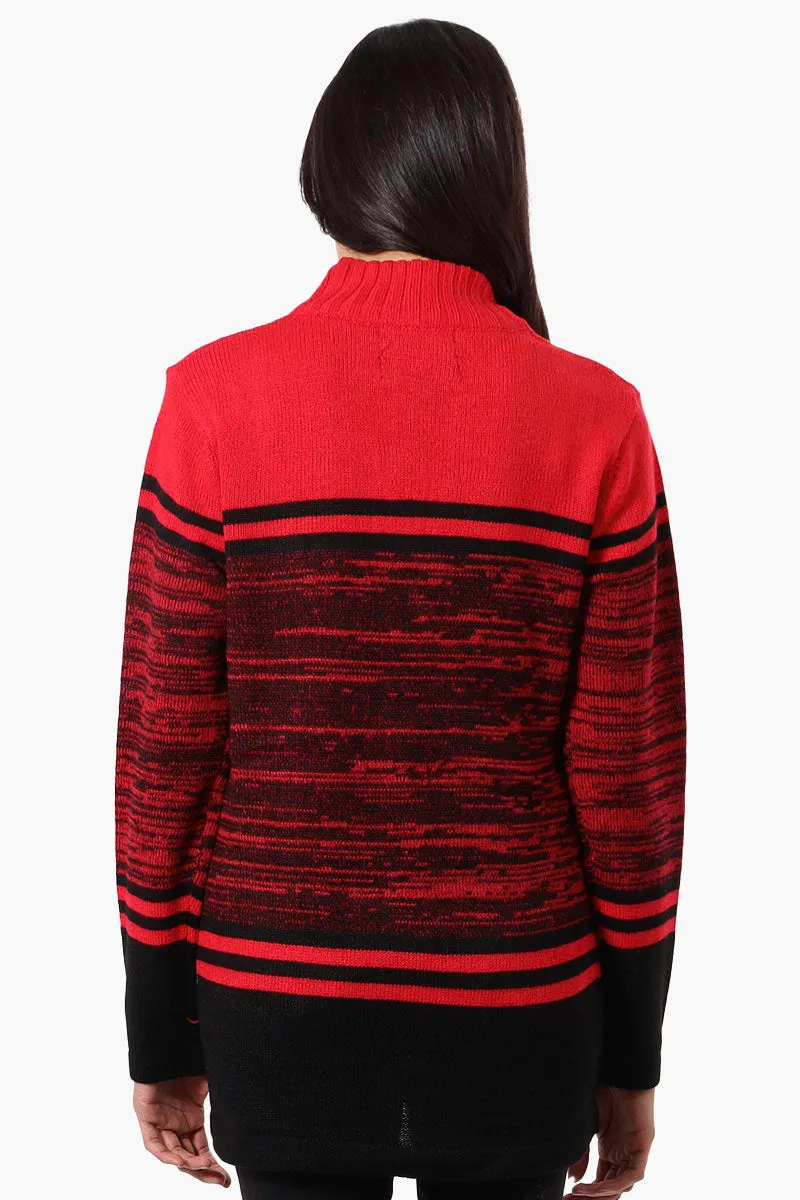 Canada Weather Gear Patterned 1/4 Zip Pullover Sweater - Red sold by Fairweather product image thumbnail 3