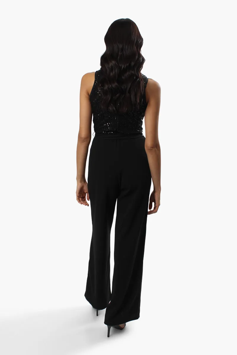 Limite Side Tie Sequin Jumpsuit - Black sold by Fairweather product image thumbnail 3
