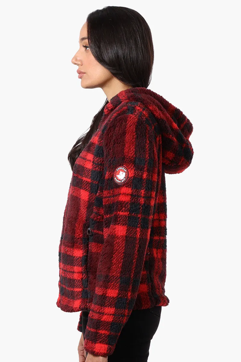 Canada Weather Gear Plush Plaid Hooded Lightweight Jacket - Red sold by Fairweather product image thumbnail 2