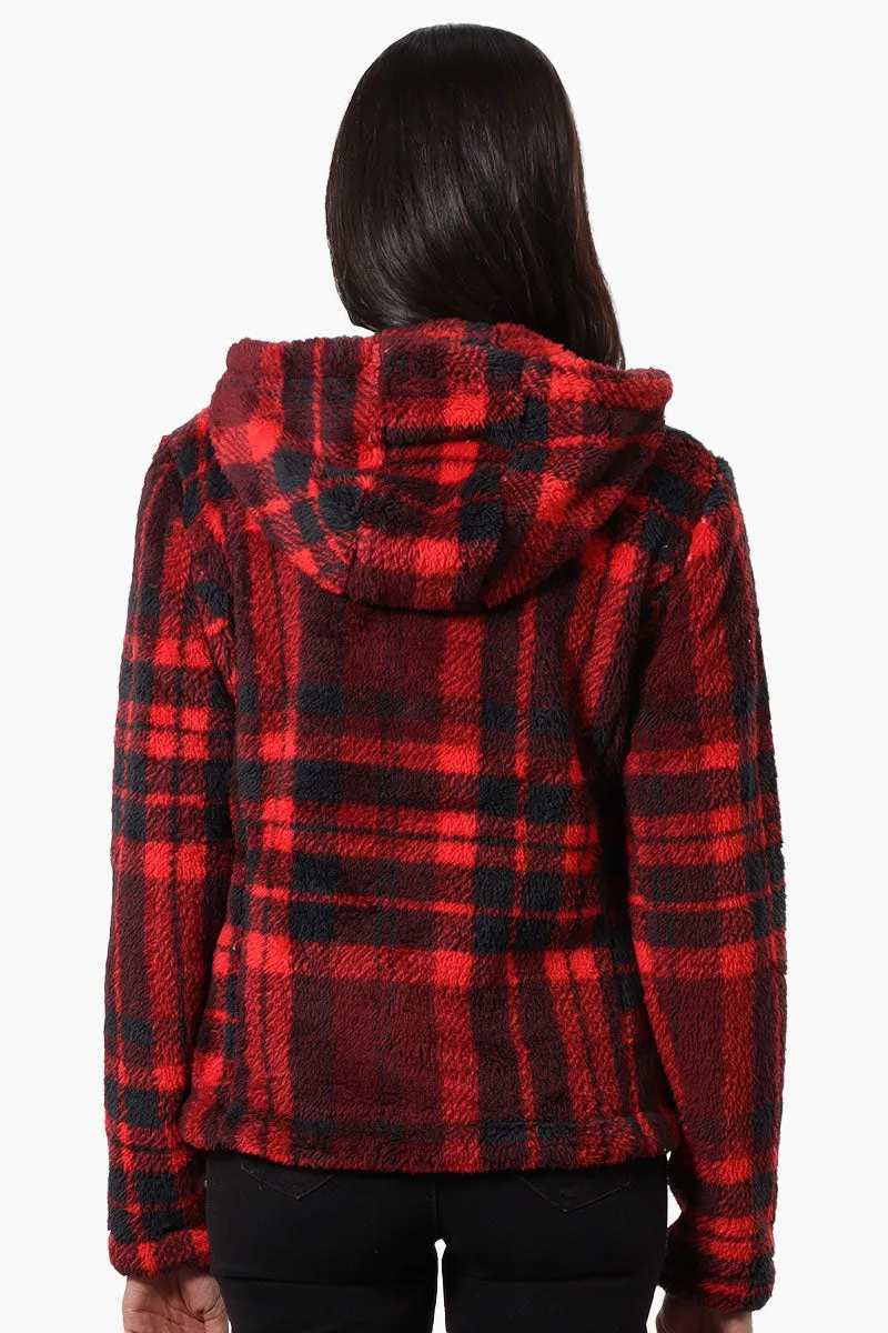 Canada Weather Gear Plush Plaid Hooded Lightweight Jacket - Red sold by Fairweather product image thumbnail 3