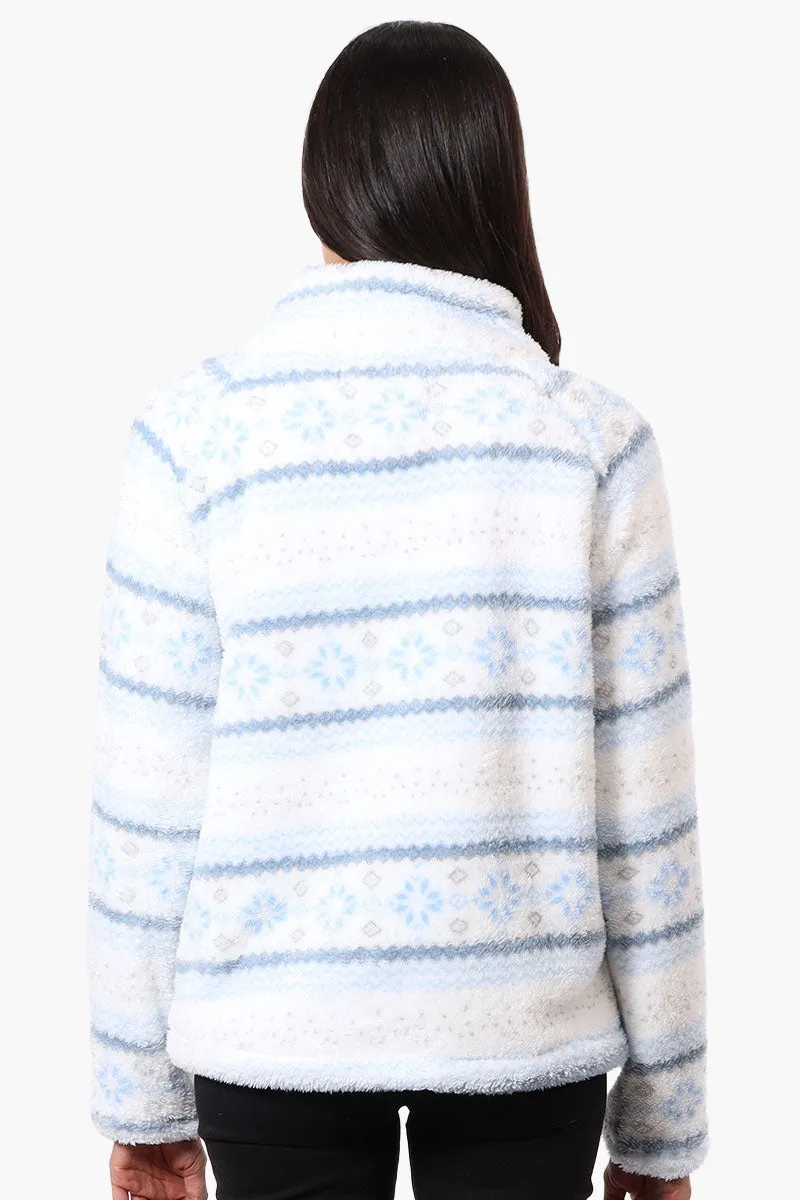 Canada Weather Gear Fair Isle Pattern 1/4 Zip Pullover Sweater - Blue sold by Fairweather product image thumbnail 3