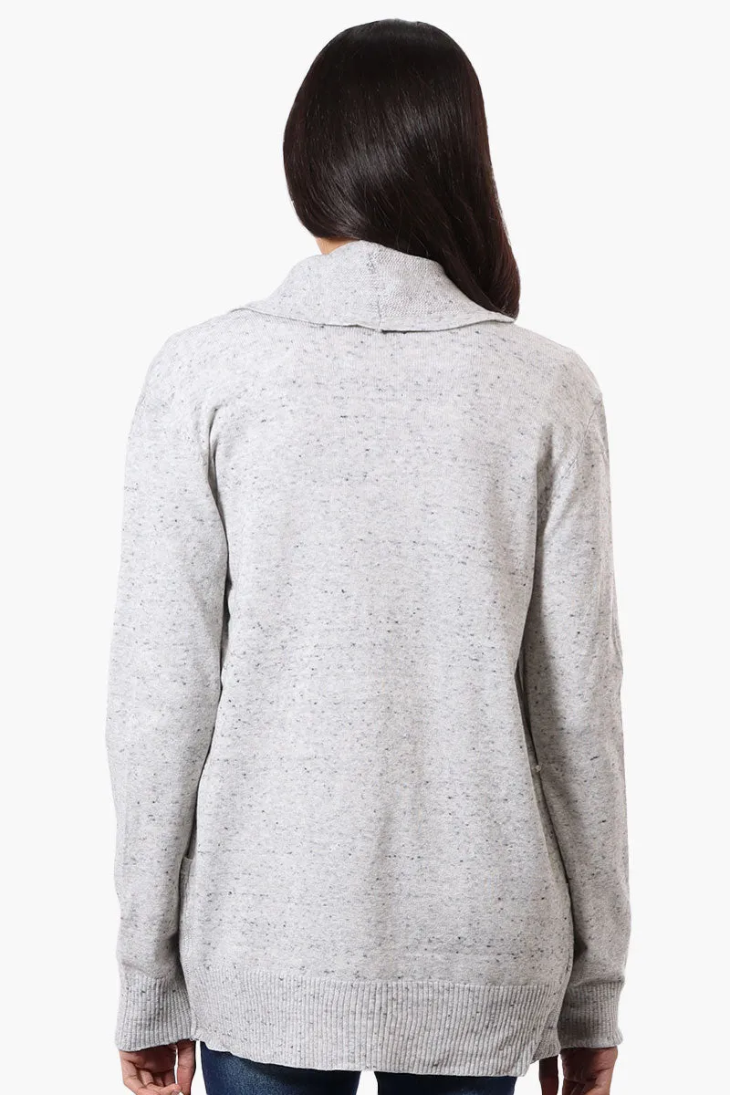 Beechers Brook Fold Over Wrap Cardigan - Grey sold by Fairweather product image thumbnail 3