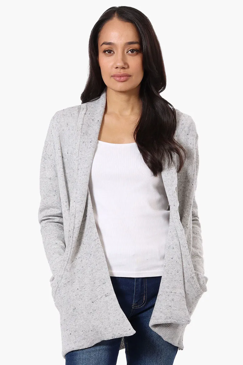 Beechers Brook Fold Over Wrap Cardigan - Grey sold by Fairweather
