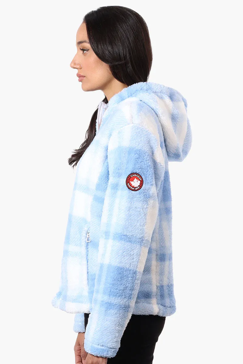 Canada Weather Gear Plush Plaid Hooded Lightweight Jacket - Blue sold by Fairweather product image thumbnail 2