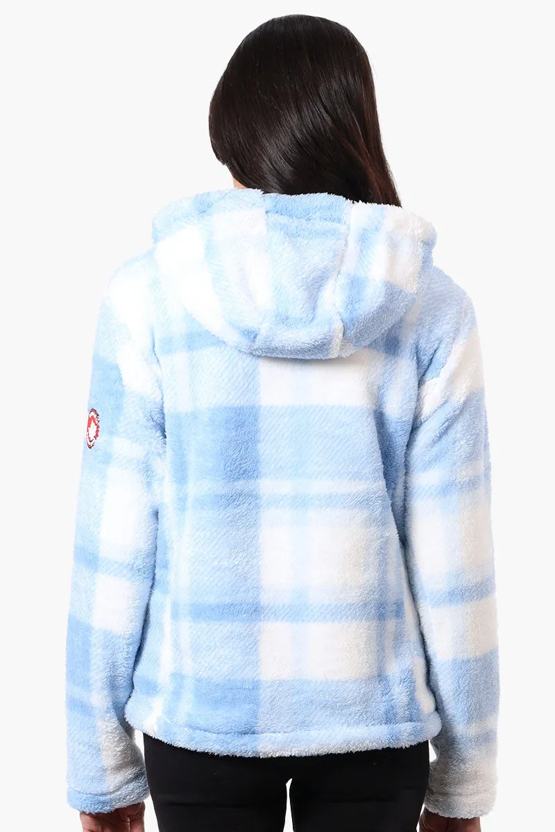 Canada Weather Gear Plush Plaid Hooded Lightweight Jacket - Blue sold by Fairweather product image thumbnail 3