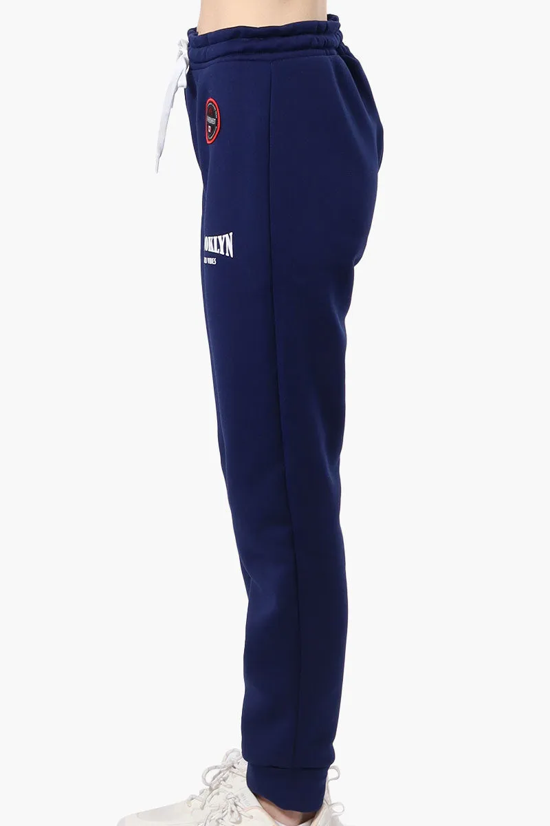Fahrenheit Tie Waist Brooklyn Print Joggers - Navy sold by Fairweather product image thumbnail 2
