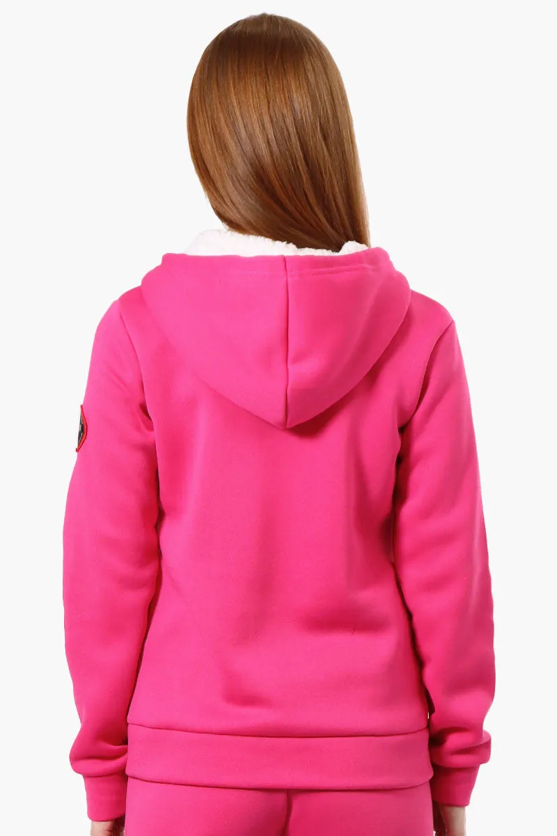 Fahrenheit Fleece Lined Brooklyn Print Hoodie - Pink sold by Fairweather product image thumbnail 3