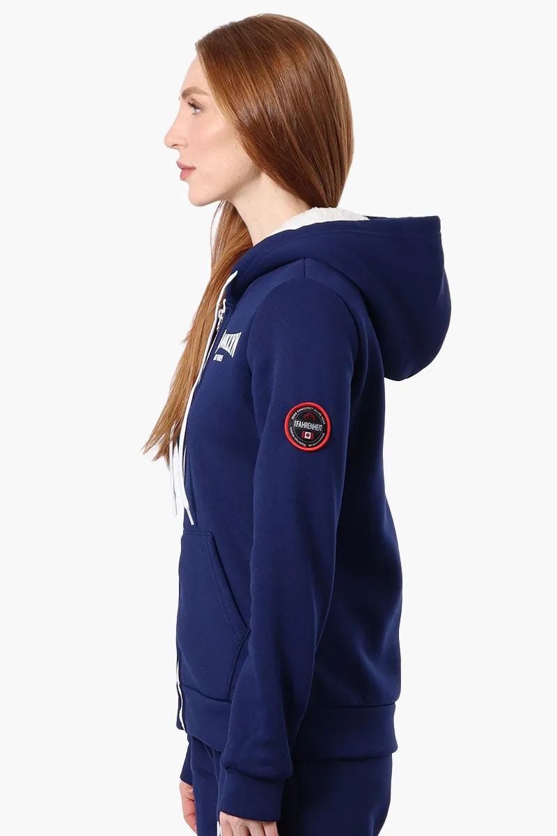 Fahrenheit Fleece Lined Brooklyn Print Hoodie - Navy sold by Fairweather product image thumbnail 2