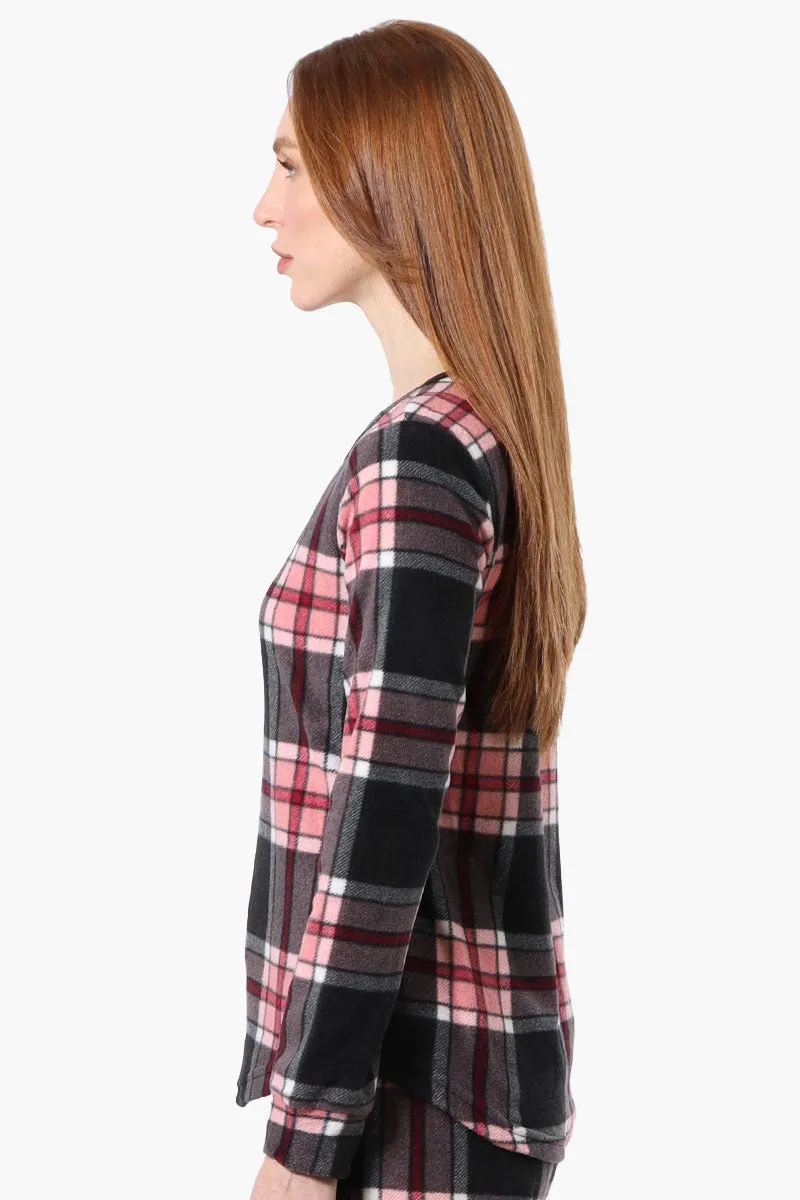 Canada Weather Gear Plaid Crewneck Pajama Top - Pink sold by Fairweather product image thumbnail 2