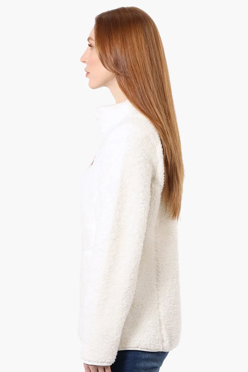 Canada Weather Gear 1/4 Zip Sherpa Pullover Sweater - White sold by Fairweather product image thumbnail 2