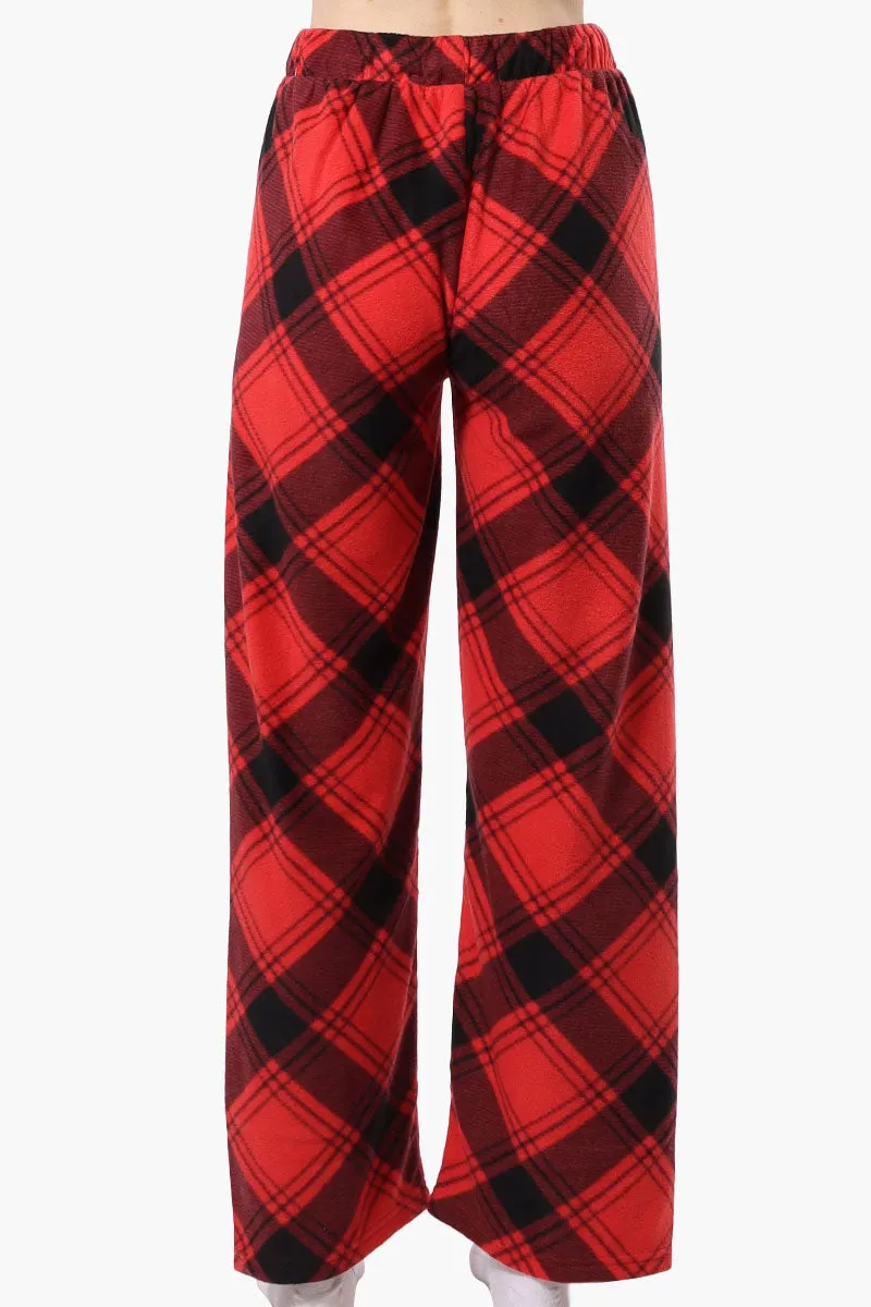 Canada Weather Gear Plaid Wide Leg Pajama Pants - Red sold by Fairweather product image thumbnail 3