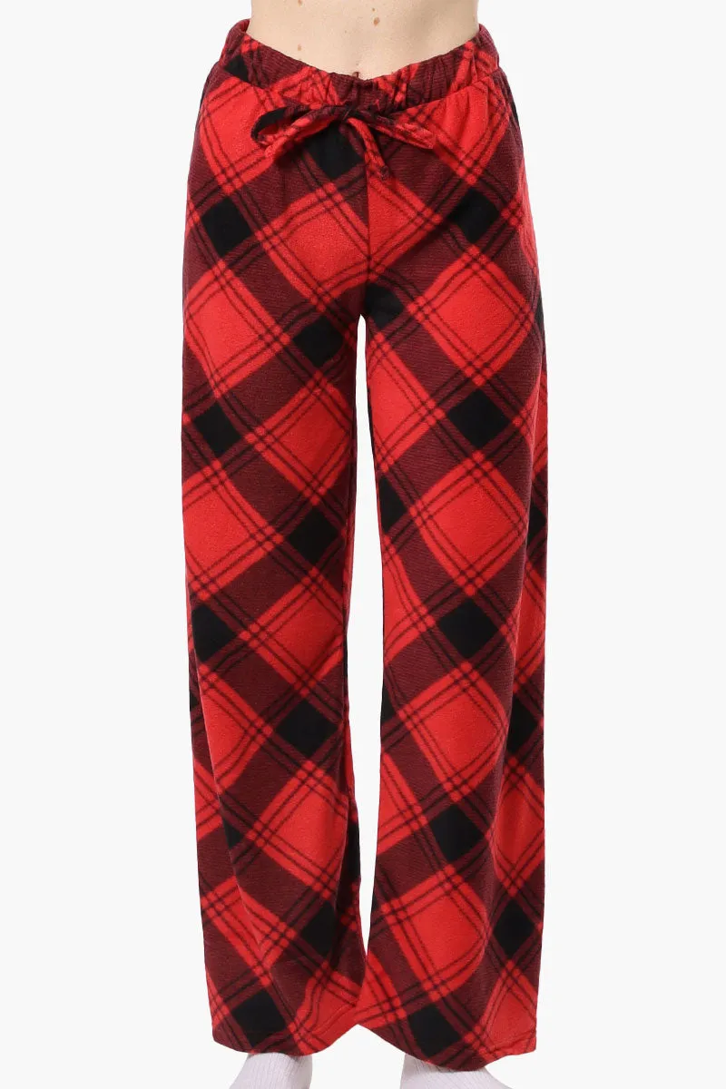 Canada Weather Gear Plaid Wide Leg Pajama Pants - Red sold by Fairweather