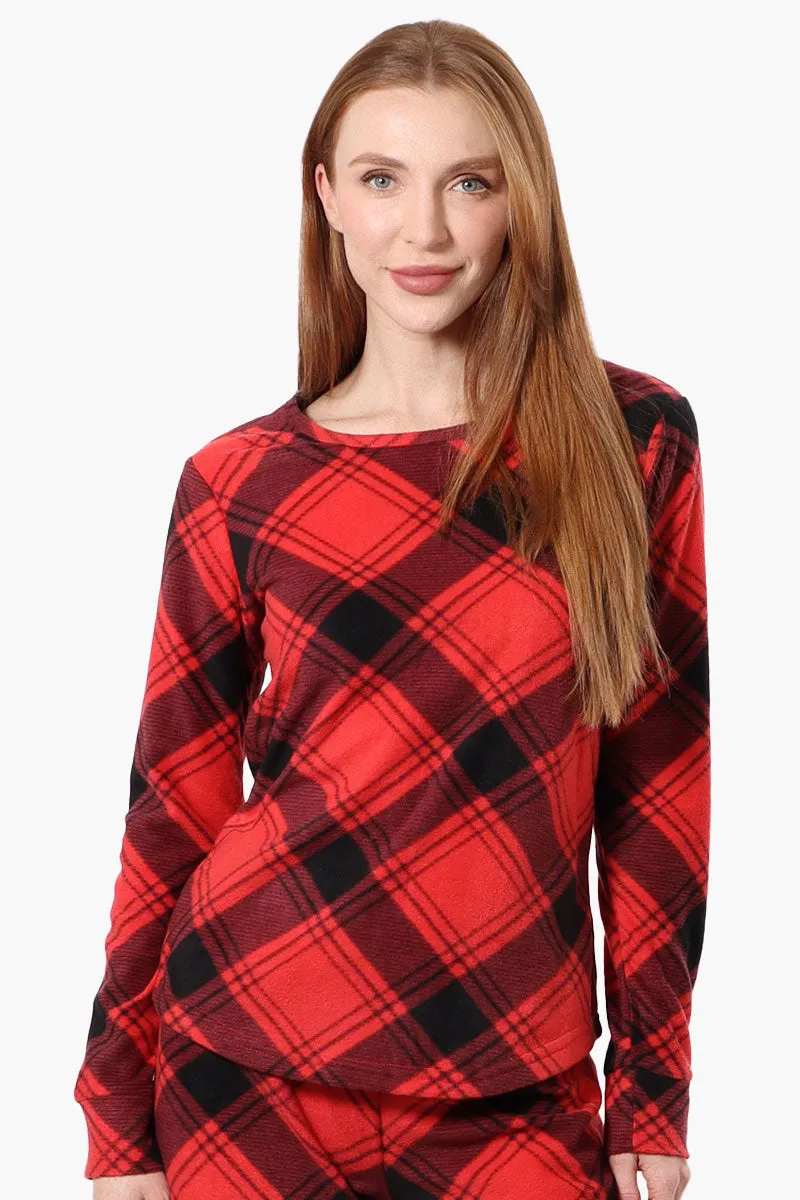 Canada Weather Gear Plaid Crewneck Pajama Top - Red sold by Fairweather