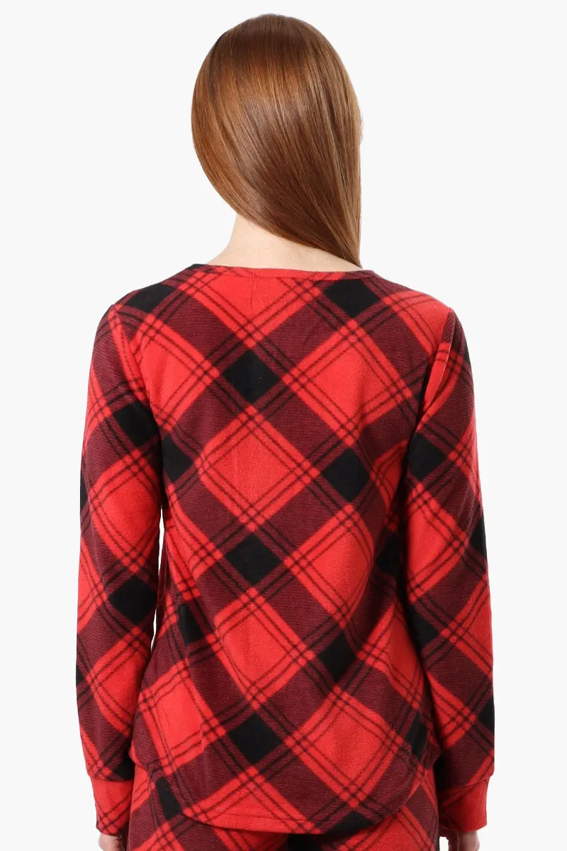Canada Weather Gear Plaid Crewneck Pajama Top - Red sold by Fairweather product image thumbnail 3