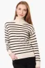 International INC Company Striped Turtleneck Pullover Sweater - Cream sold by Fairweather