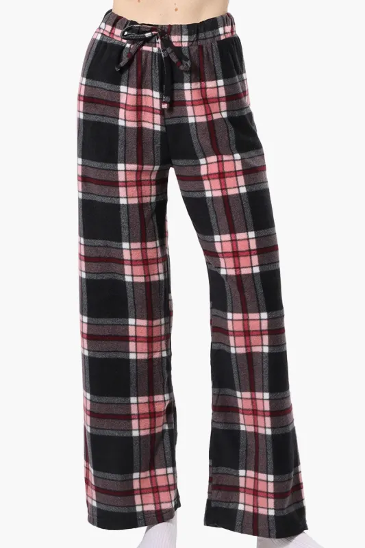 Canada Weather Gear Plaid Wide Leg Pajama Pants - Pink sold by Fairweather