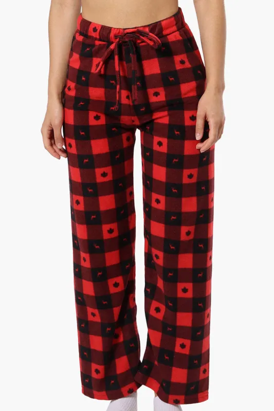 Canada Weather Gear Plaid Wide Leg Pajama Bottoms - Red sold by Fairweather