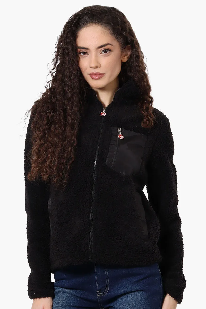 Canada Weather Gear Sherpa Zip Up Lightweight Jacket - Black sold by Fairweather