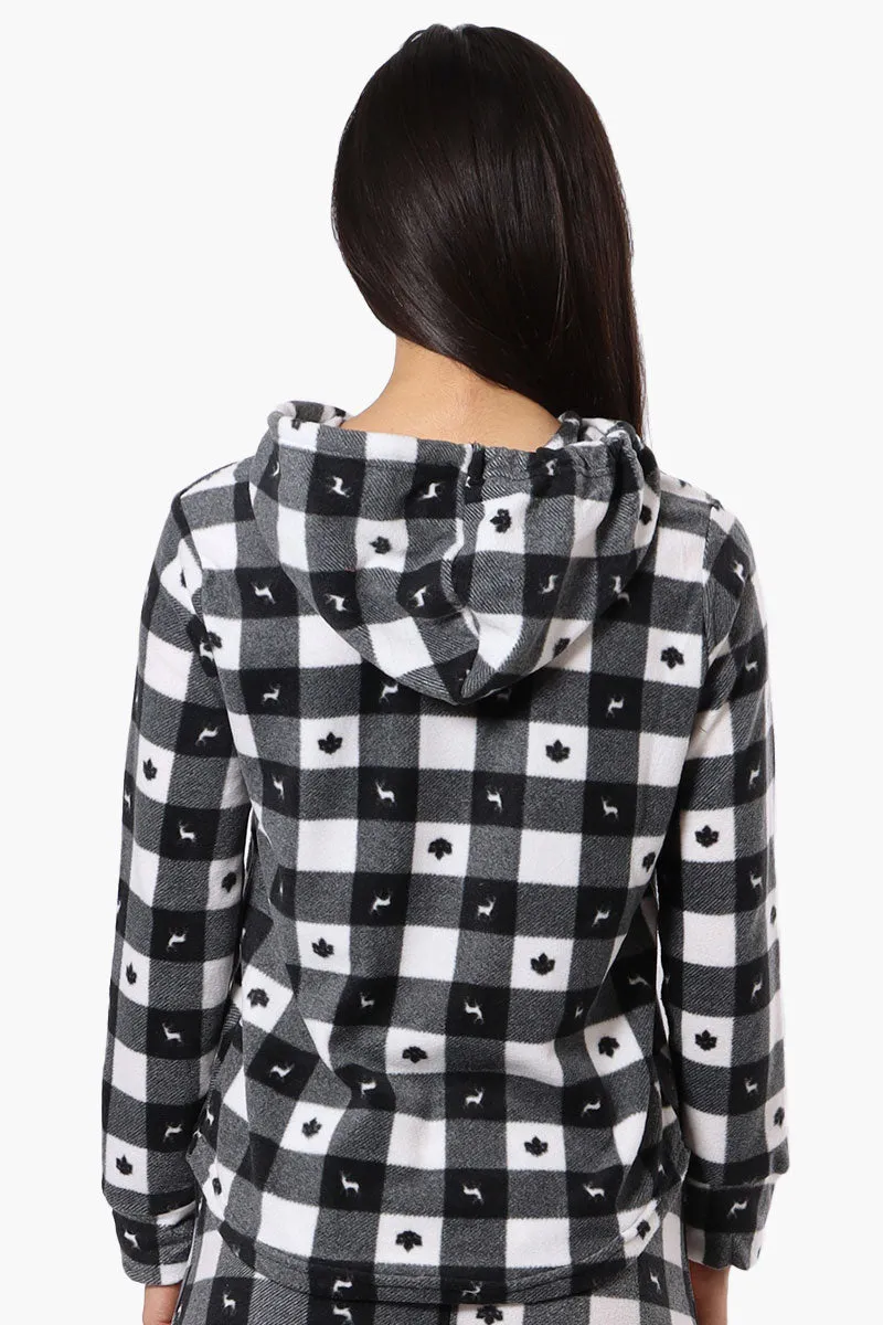 Canada Weather Gear Plaid Hooded Pajama Top - Black sold by Fairweather product image thumbnail 3