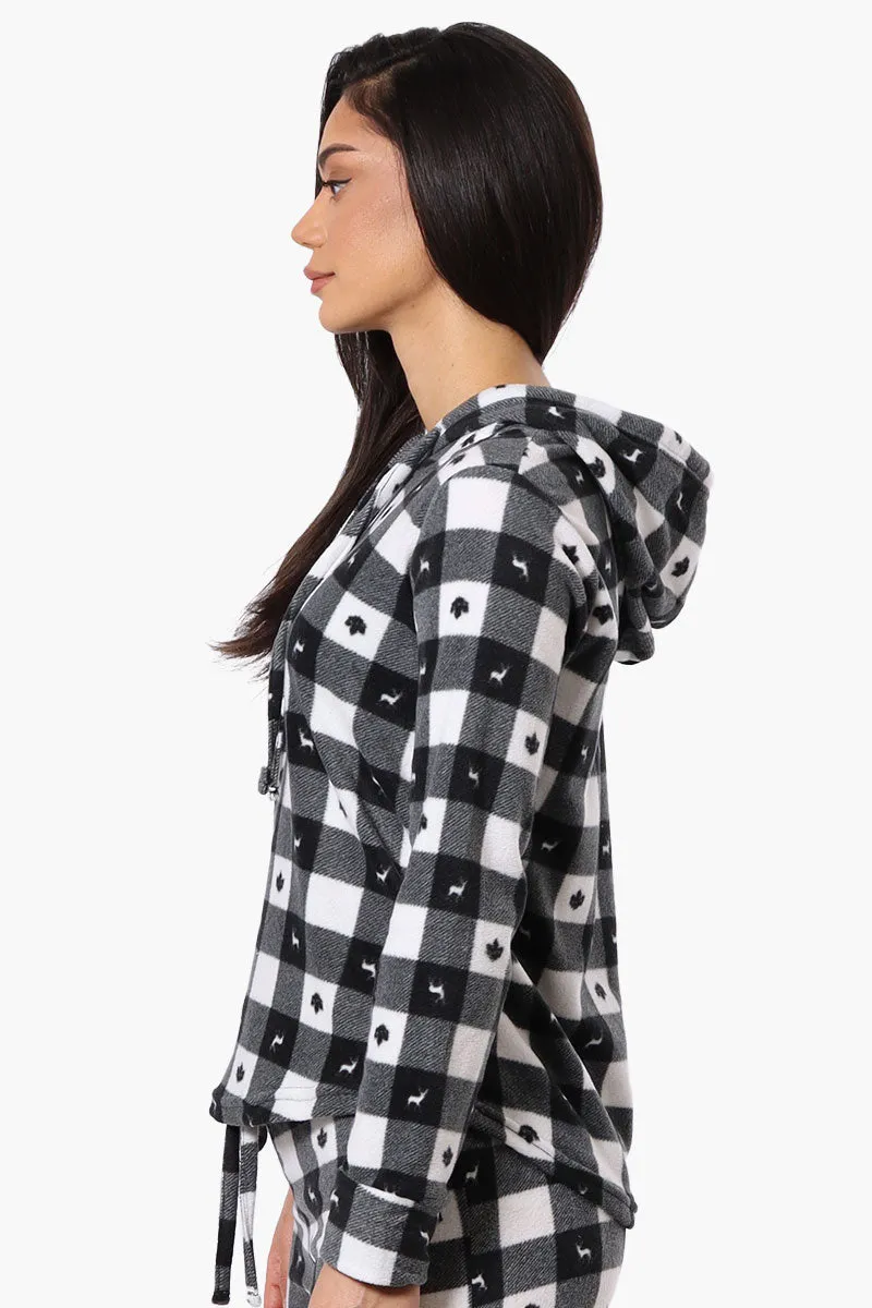 Canada Weather Gear Plaid Hooded Pajama Top - Black sold by Fairweather product image thumbnail 2