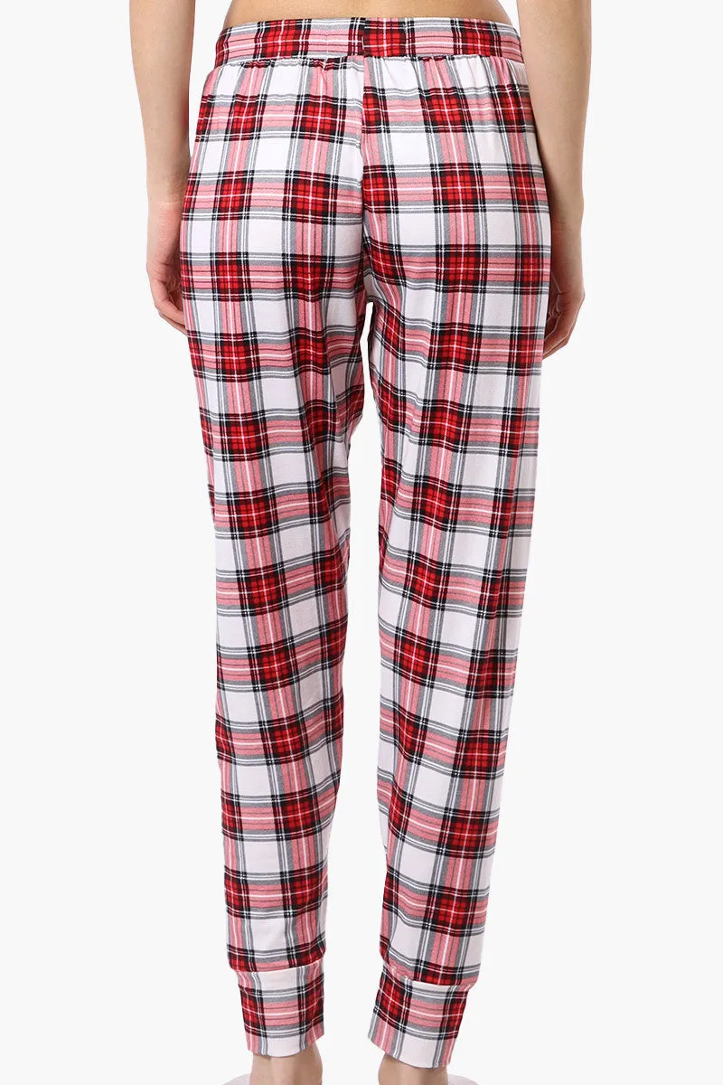 Canada Weather Gear Plaid Tie Waist Pajama Bottoms - Red sold by Fairweather product image thumbnail 3