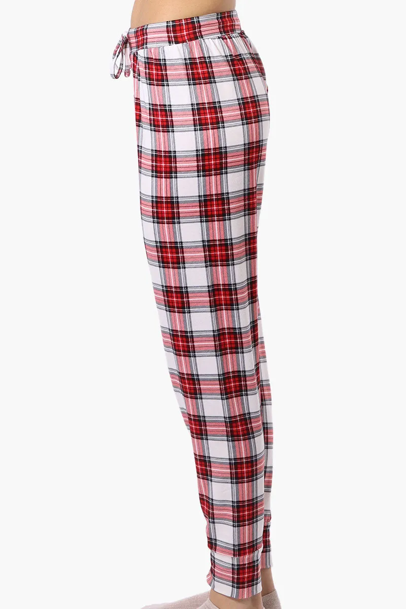 Canada Weather Gear Plaid Tie Waist Pajama Bottoms - Red sold by Fairweather product image thumbnail 2