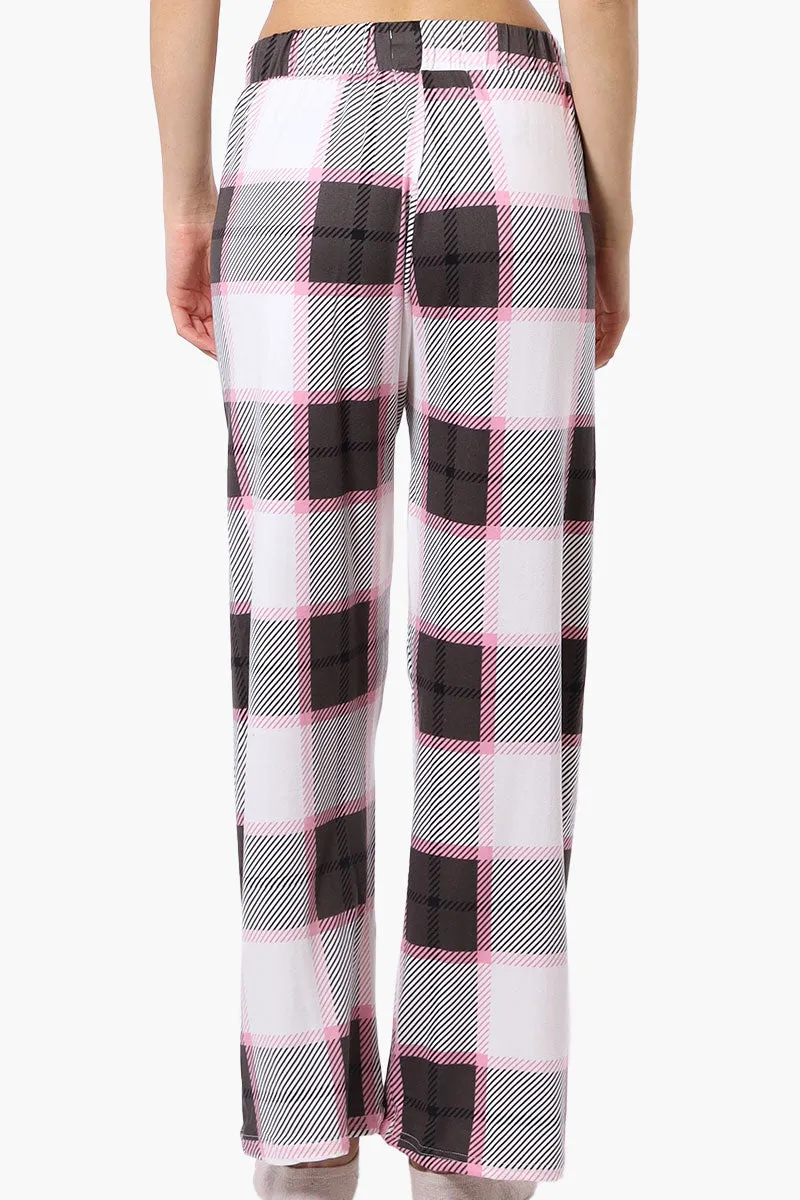 Canada Weather Gear Plaid Wide Leg Pajama Bottoms - White sold by Fairweather product image thumbnail 3