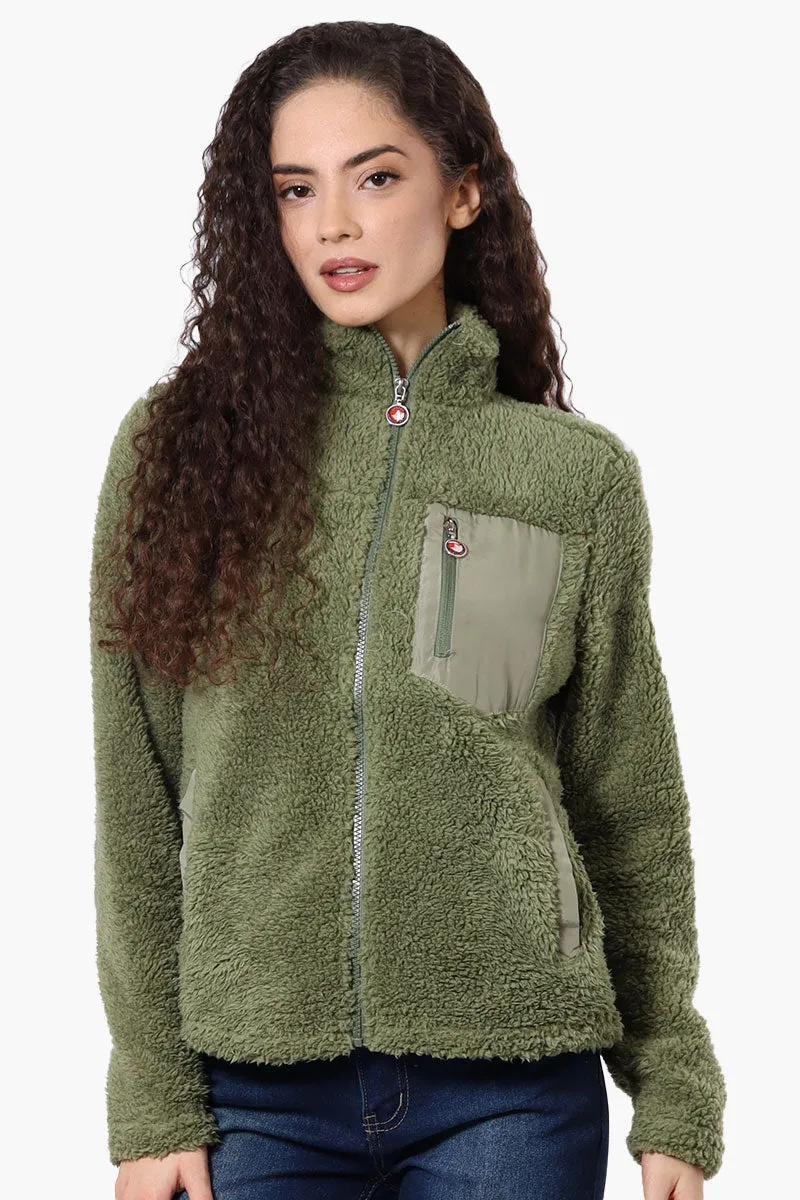 Canada Weather Gear Sherpa Zip Up Lightweight Jacket - Olive sold by Fairweather
