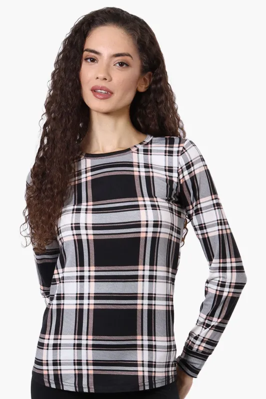 Canada Weather Gear Plaid Crewneck Pajama Top - Black sold by Fairweather