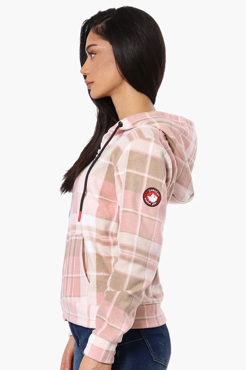 Canada Weather Gear Plaid Fleece Hoodie - Pink sold by Fairweather product image thumbnail 2