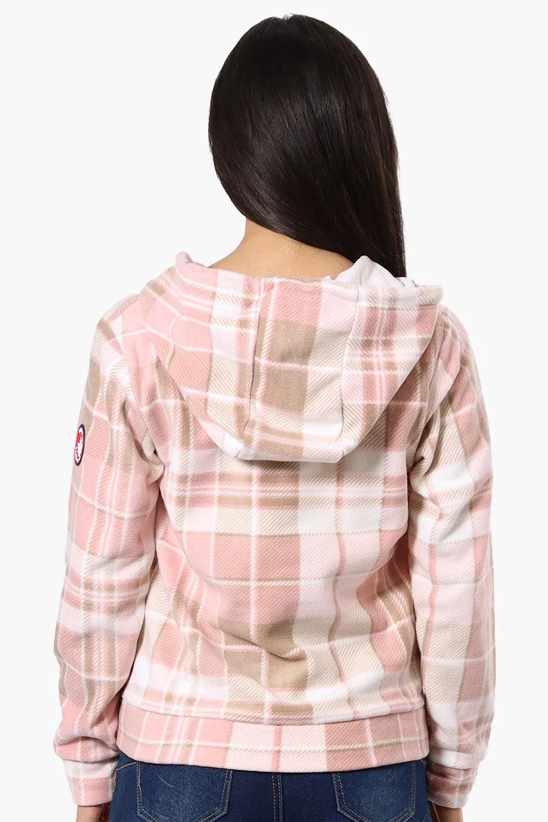 Canada Weather Gear Plaid Fleece Hoodie - Pink sold by Fairweather product image thumbnail 3