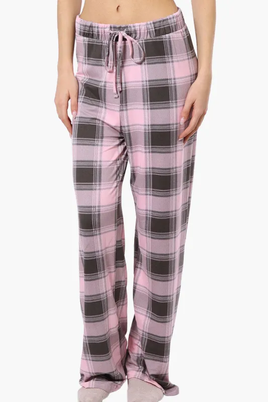 Canada Weather Gear Plaid Wide Leg Pajama Bottoms - Pink sold by Fairweather