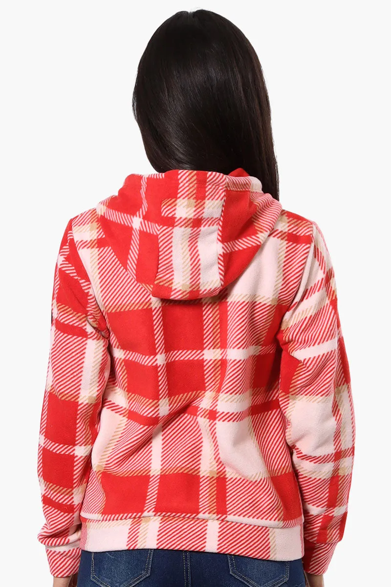 Canada Weather Gear Plaid Fleece Hoodie - Red sold by Fairweather product image thumbnail 3