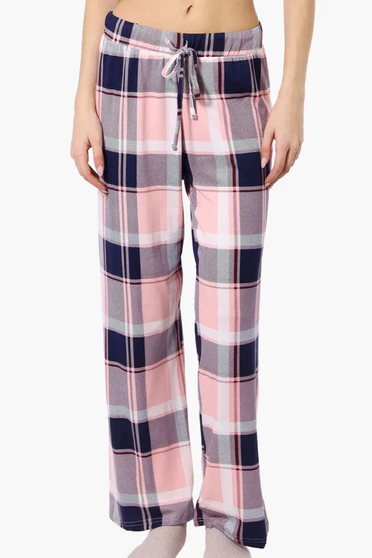 Canada Weather Gear Plaid Wide Leg Pajama Bottoms - Pink sold by Fairweather